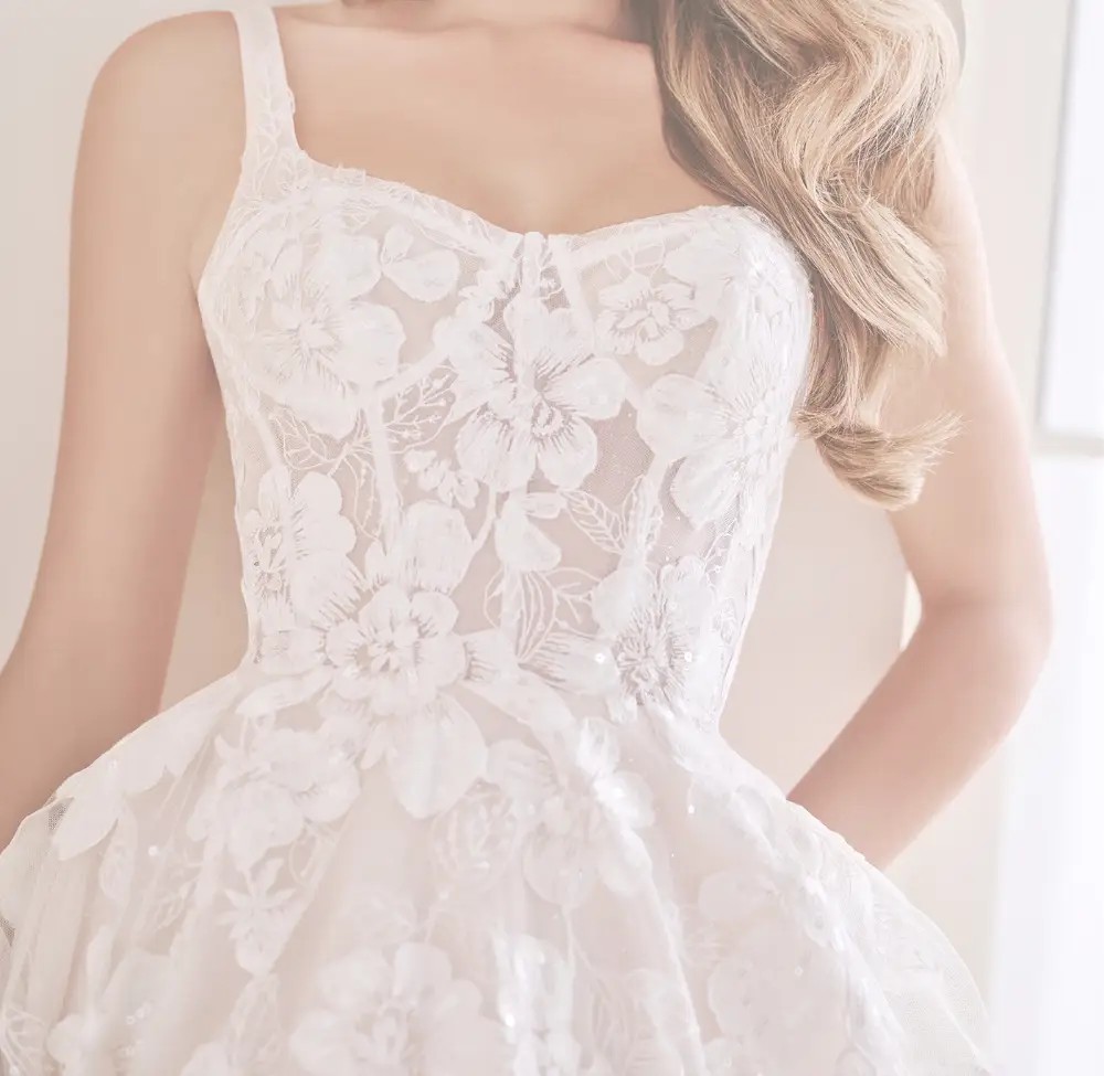 Blonde in Lace Gown