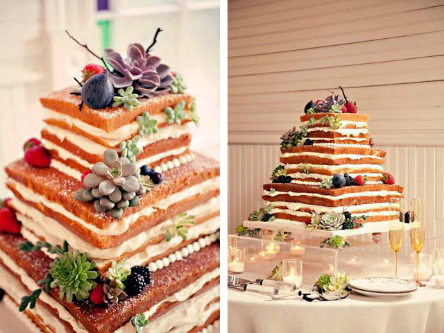 naked wedding cakes we ♥ this! moncheribridals.com