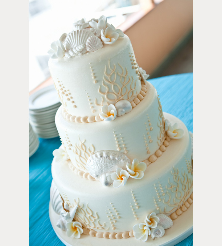 beach wedding cake ~ we ❤ this! moncheribridals.com