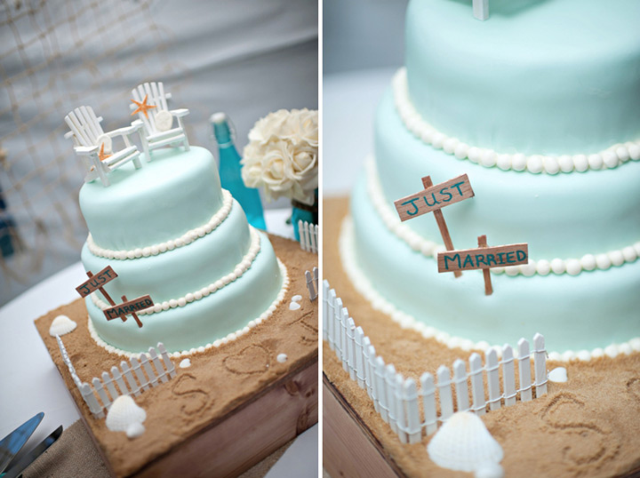 beach wedding cake ~ we ❤ this! moncheribridals.com