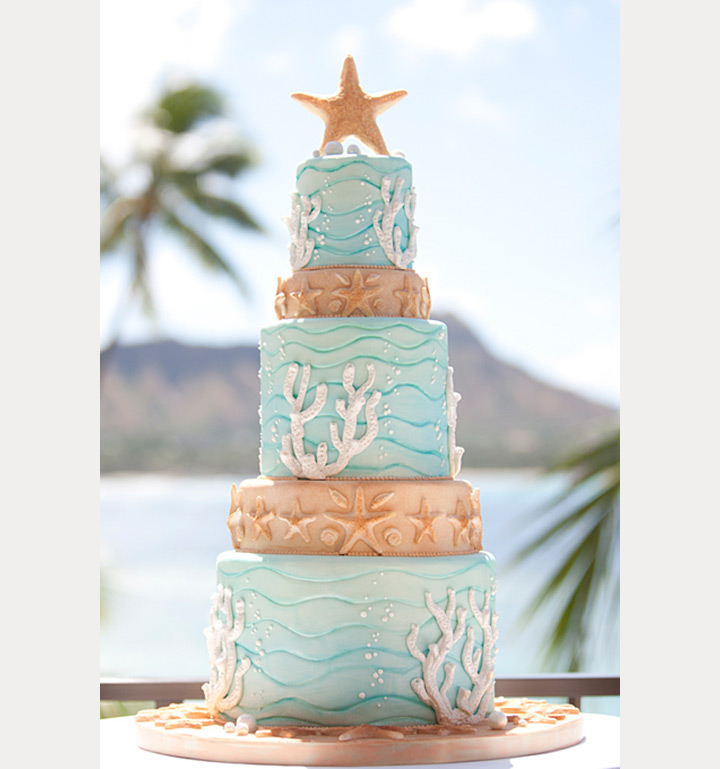 beach wedding cake ~ we ❤ this! moncheribridals.com