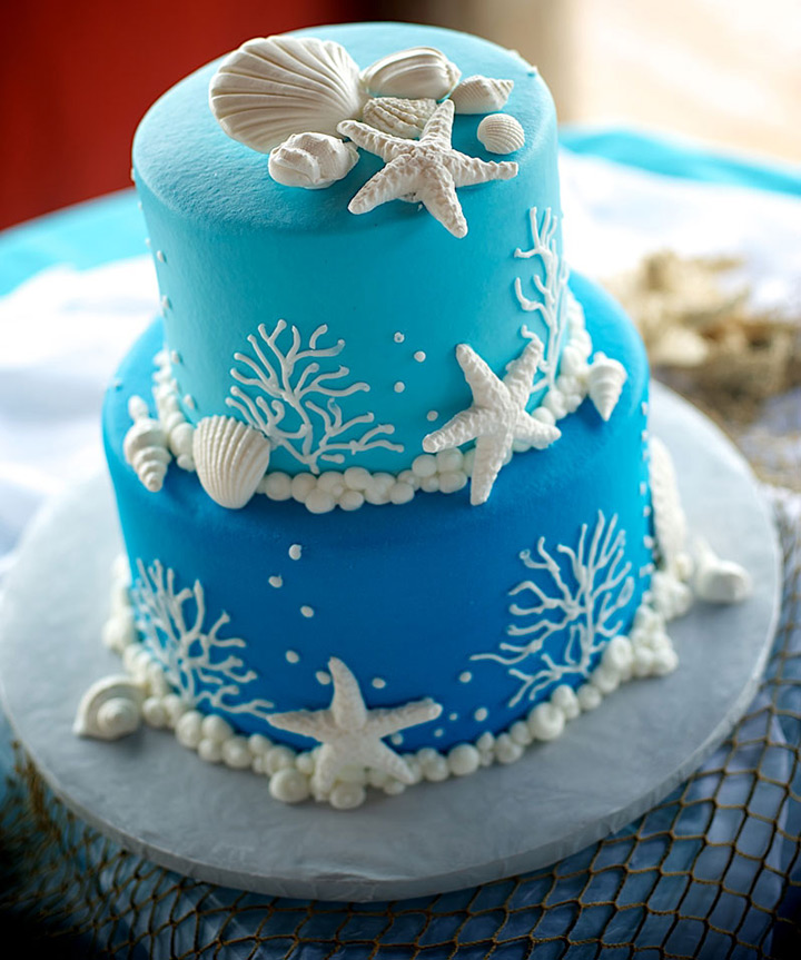 beach wedding cake ~ we ❤ this! moncheribridals.com