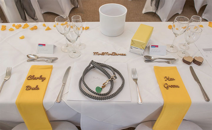 Cheerful Spring Wedding Palette of Yellow & Grey