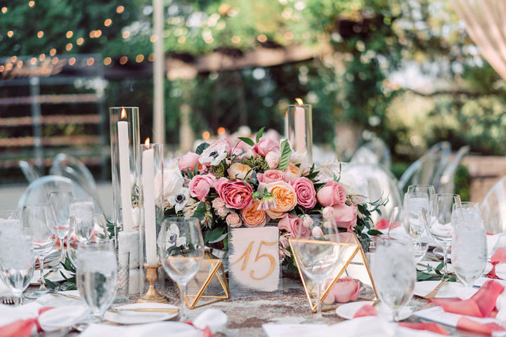 Contemporary Tented Wedding In Blush Palette Accented With Metallics