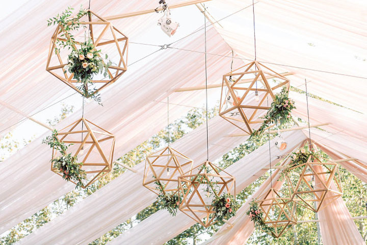 Contemporary Tented Wedding In Blush Palette Accented With Metallics
