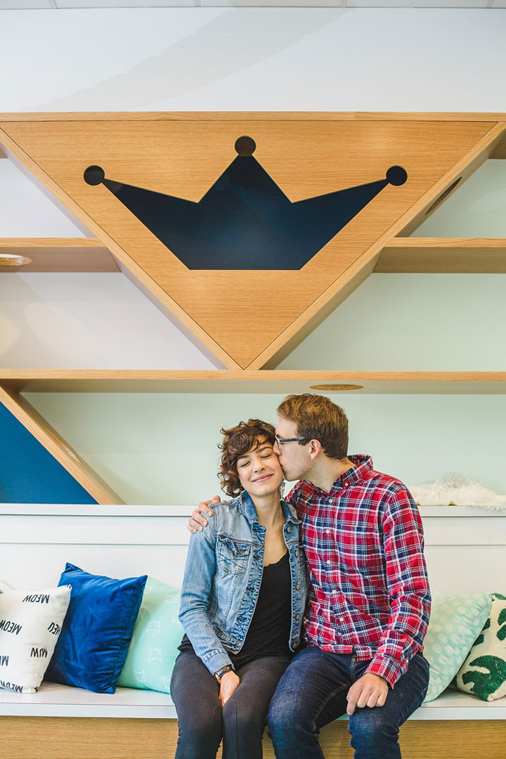 Sweet Engagement Session At A Cat Cafe