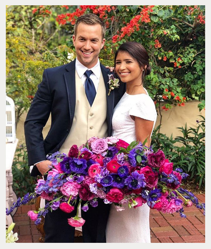 Elegant Elongated Wedding Bouquets by Intrigue Designs