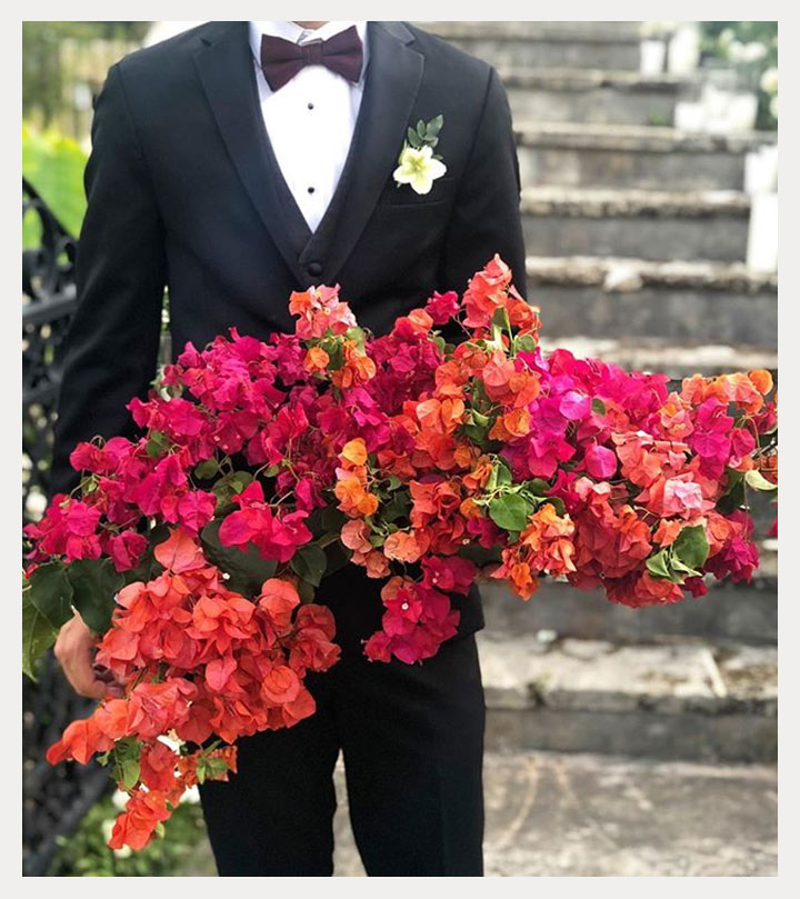 Elegant Elongated Wedding Bouquets by Intrigue Designs