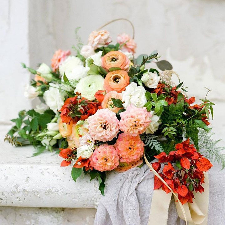 Warm Summer Bouquet Featuring Bougainvillea