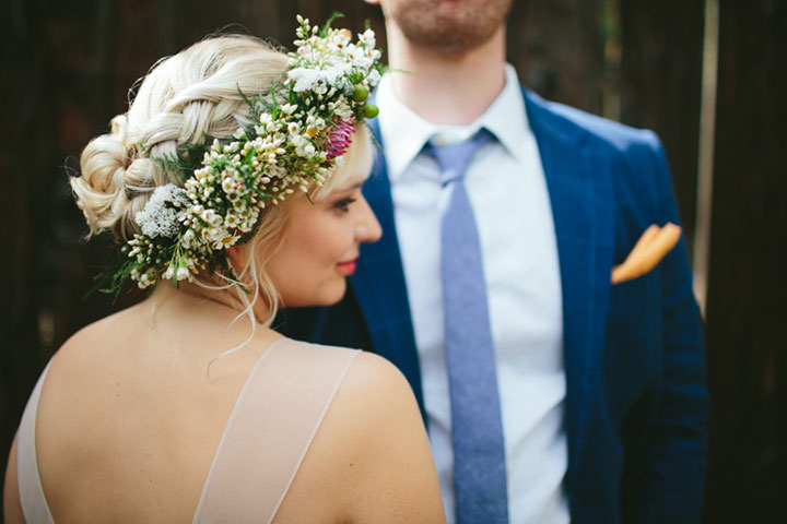 Boho Floral Bridal Crown For The Summer Bride
