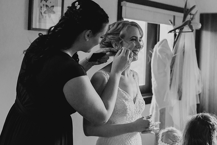 Winter Bride Wears Beaded Lace & Tulle Sheath In Diamond White