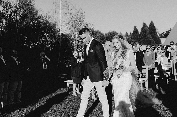 Vineyard Wedding In Autumn Wearing Enchanting by Mon Cheri