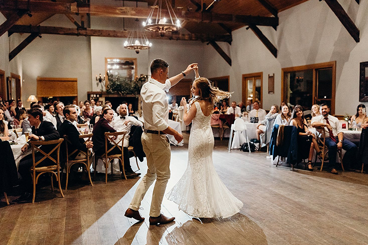 Vineyard Wedding In Autumn Wearing Enchanting by Mon Cheri