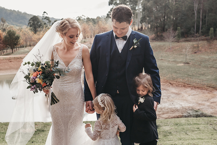 Winter Bride Wears Beaded Lace & Tulle Sheath In Diamond White