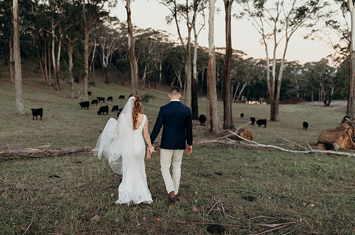 Vineyard Wedding In Autumn Wearing Enchanting by Mon Cheri