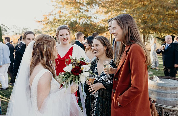 Vineyard Wedding In Autumn Wearing Enchanting by Mon Cheri