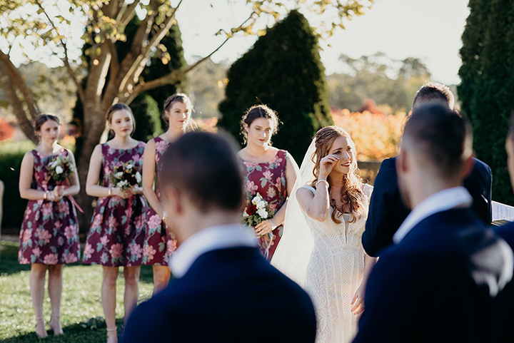 Vineyard Wedding In Autumn Wearing Enchanting by Mon Cheri