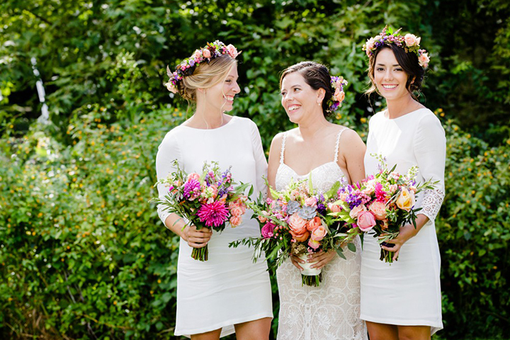 Enchanting by Mon Cheri's Allover Embroidered Lace Gown Is Perfect For This Late Summer Wedding