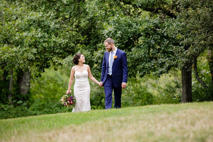 Enchanting by Mon Cheri's Allover Embroidered Lace Gown Is Perfect For This Late Summer Wedding