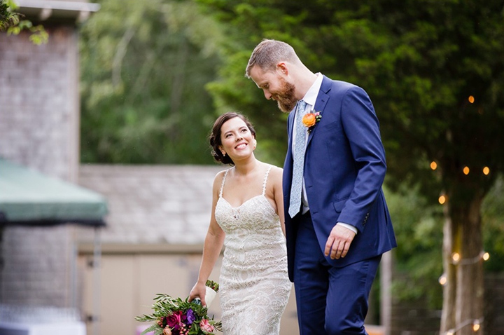 Enchanting by Mon Cheri's Allover Embroidered Lace Gown Is Perfect For This Late Summer Wedding