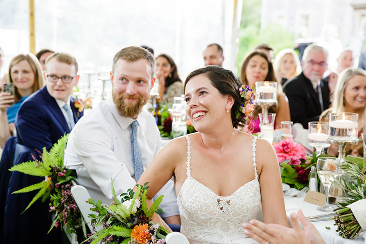 Enchanting by Mon Cheri's Allover Embroidered Lace Gown Is Perfect For This Late Summer Wedding