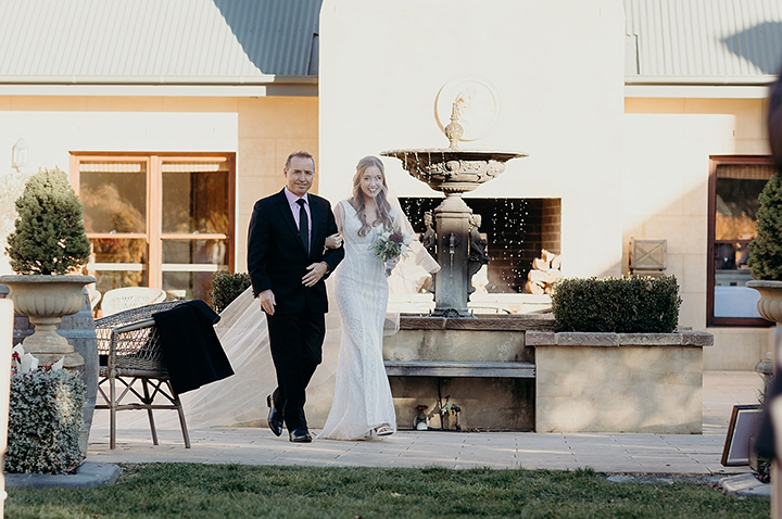 Vineyard Wedding In Autumn Wearing Enchanting by Mon Cheri