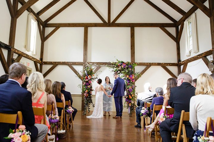 Enchanting by Mon Cheri's Allover Embroidered Lace Gown Is Perfect For This Late Summer Wedding