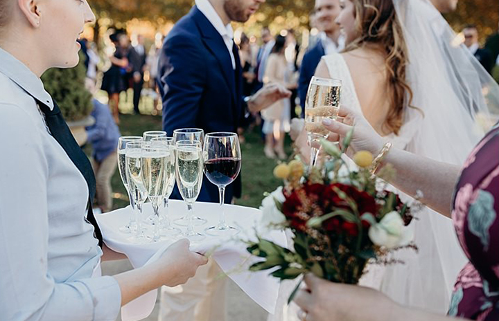 Vineyard Wedding In Autumn Wearing Enchanting by Mon Cheri