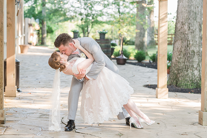 Vintage Curls & Enchanting by Mon Cheri's Knee Length Dress