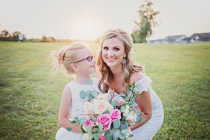 Bride Is Stunning In Enchanting by Mon Cheri Jersey Gown With Hand-Beaded & Embroidered Illusion Bodice