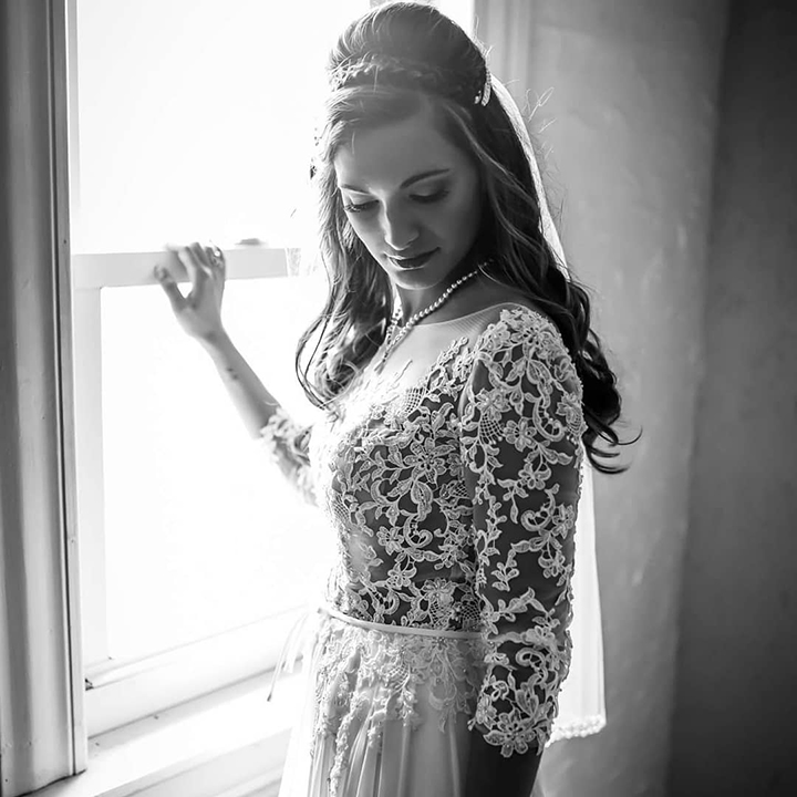Rainy September Wedding Wearing Enchanting by Mon Cheri