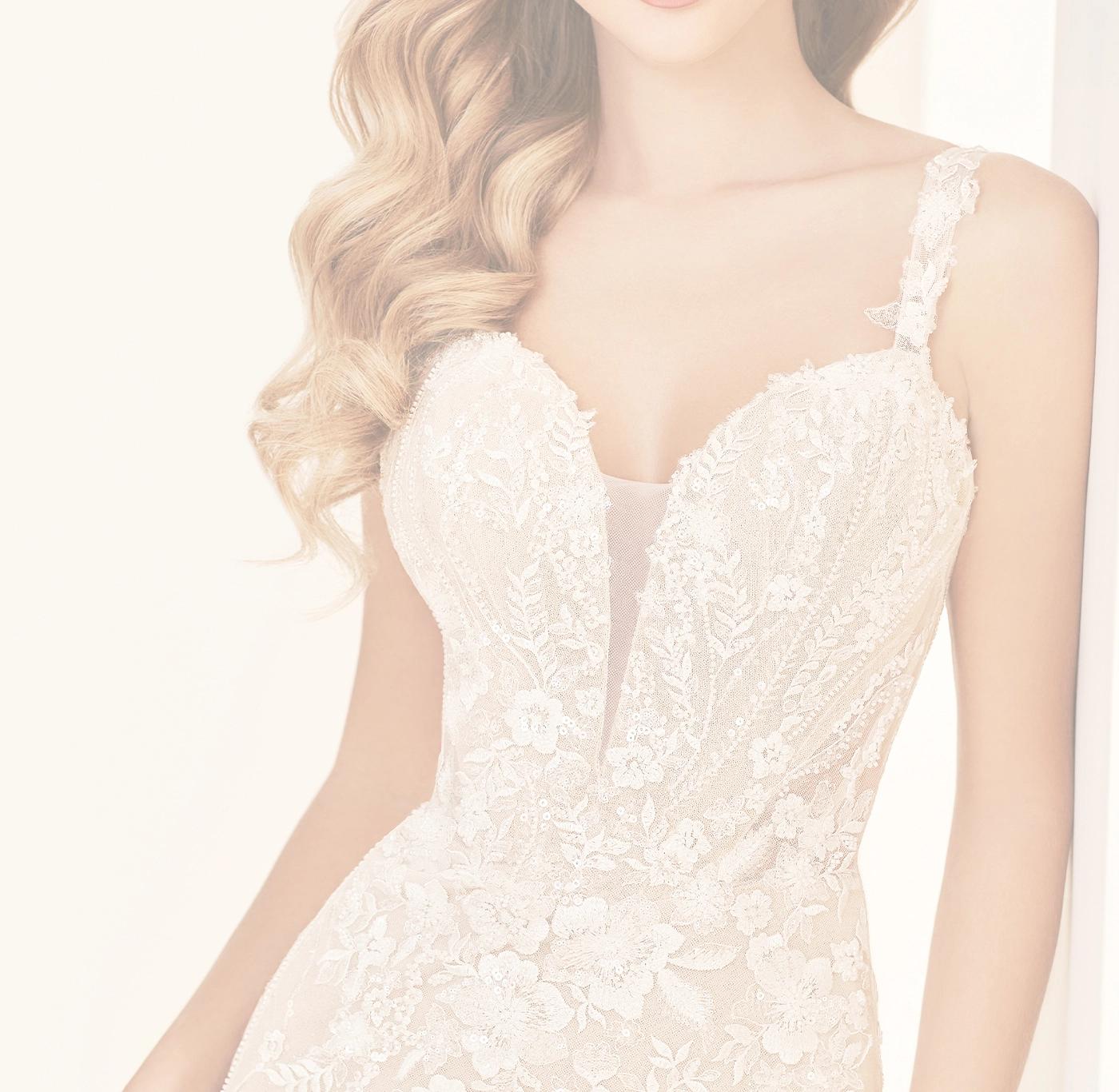 Blonde in Detailed Gown