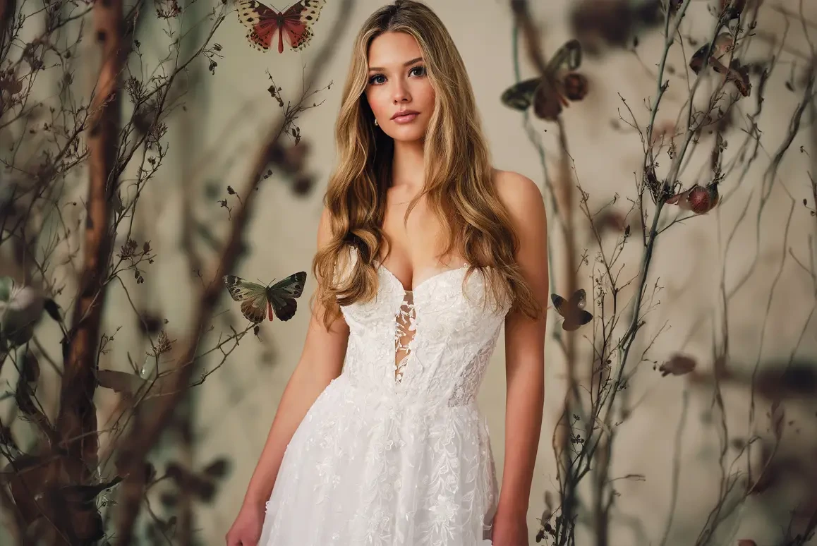 Model in Detailed Gown
