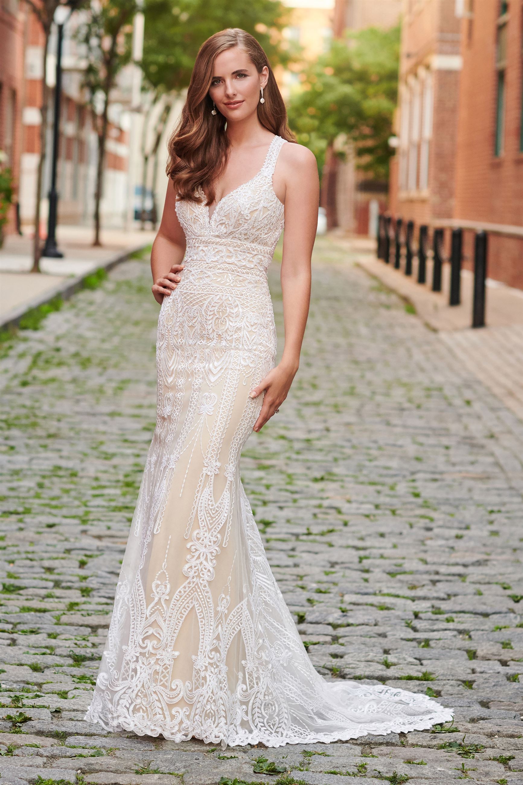 cheap champagne wedding dresses