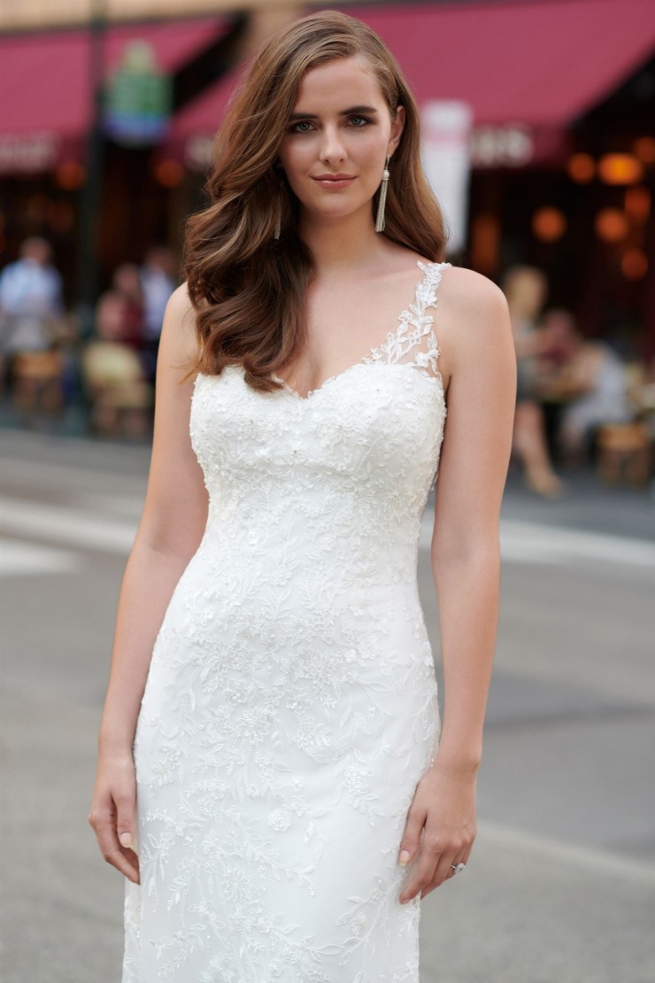 Sweet Embroidery and Tulle A-line Gown with V-Neck Style No. 120177 #$1 picture